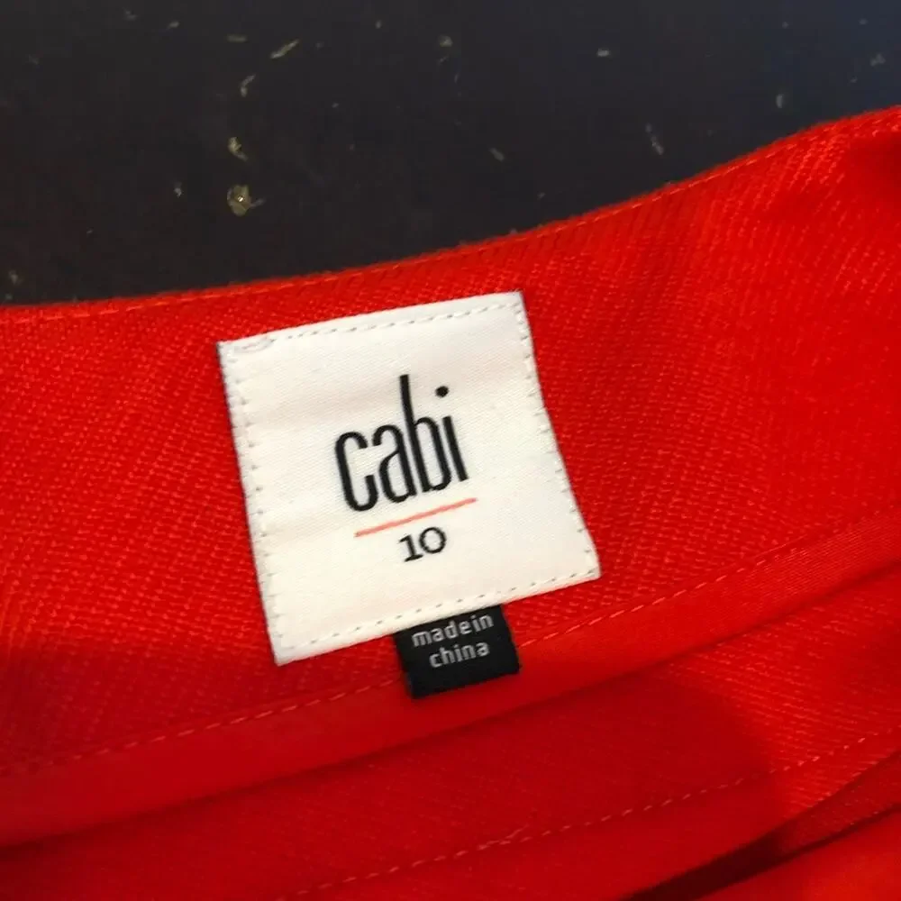 Cabi Fiery bright red skirt size 10 #3219